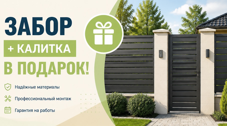 Акция! Забор + калитка в подарок